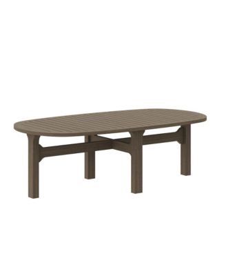 Saratoga Oval Outdoor Patio Teak Wood Coffee Table
