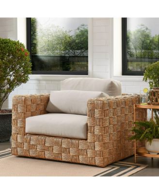 Thames Outdoor Patio Wicker Outdoor Patio Rattan Armchair