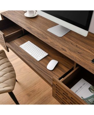 Merit 60" Wall Mount Wood Office Desk