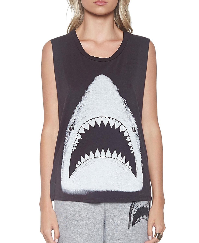 Lauren Moshi Kel Shark Muscle Tank Top