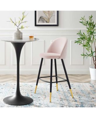 Cordial Performance Velvet Bar Stools, Set of 2