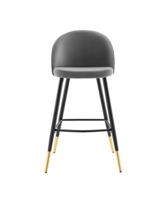 Cordial Performance Velvet Bar Stools, Set of 2