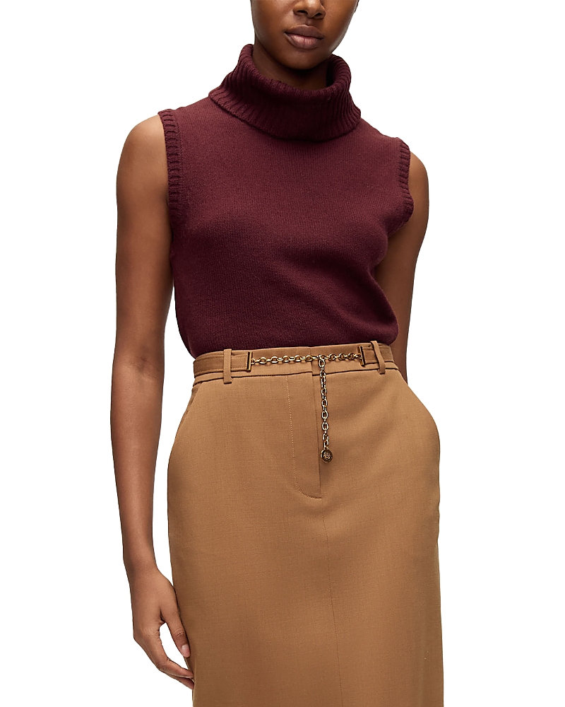 Veronica Beard Mazzy Cashmere Sweater In Burgundy