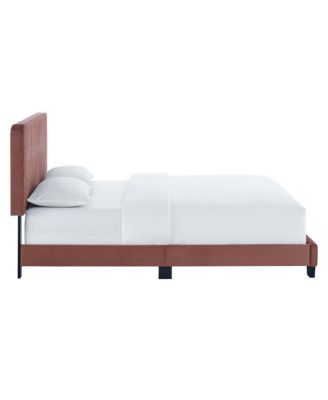 Celine Channel Tufted Performance Velvet Platform Bed