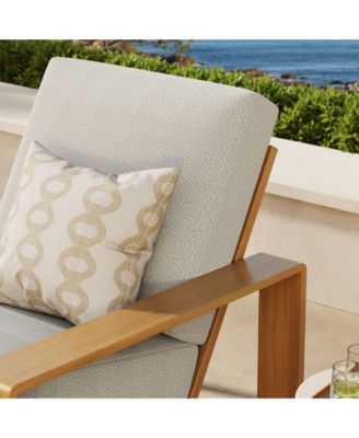 Lirienne Outdoor Patio Aluminum Faux Wood Armchair