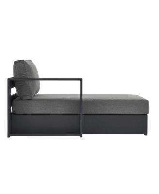 Tahoe Outdoor Patio Powder-Coated Aluminum Modular Left-Facing Chaise Lounge