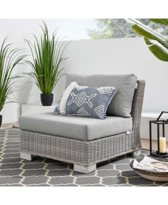 Conway Outdoor Patio Wicker Rattan Armless Chair