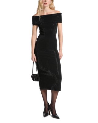 Fold Over Sweater Midi Dress