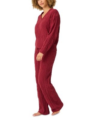 Cozy Chenille Cable-Knit Pajama Set