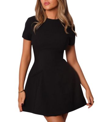 Cap Sleeve A-Line Pocket Mini Dress