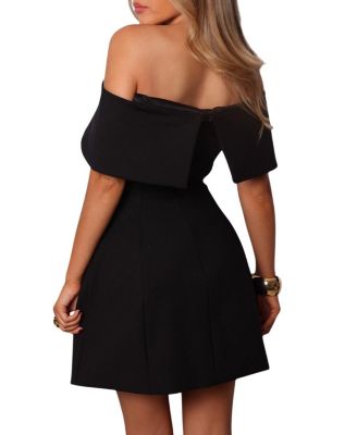 Strapless Off The Shoulder A-Line Mini Dress