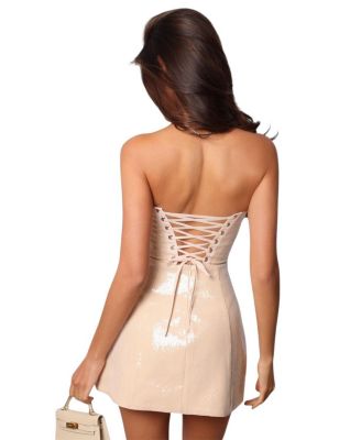 Strapless Sequin Corset Mini Dress