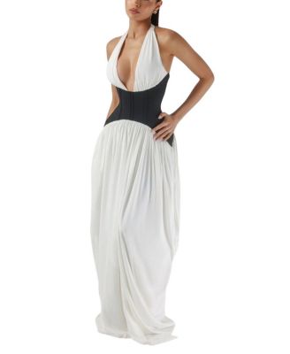 Halter Corset Maxi Dress