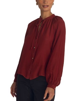 Raglan Sleeve Button Down Blouse