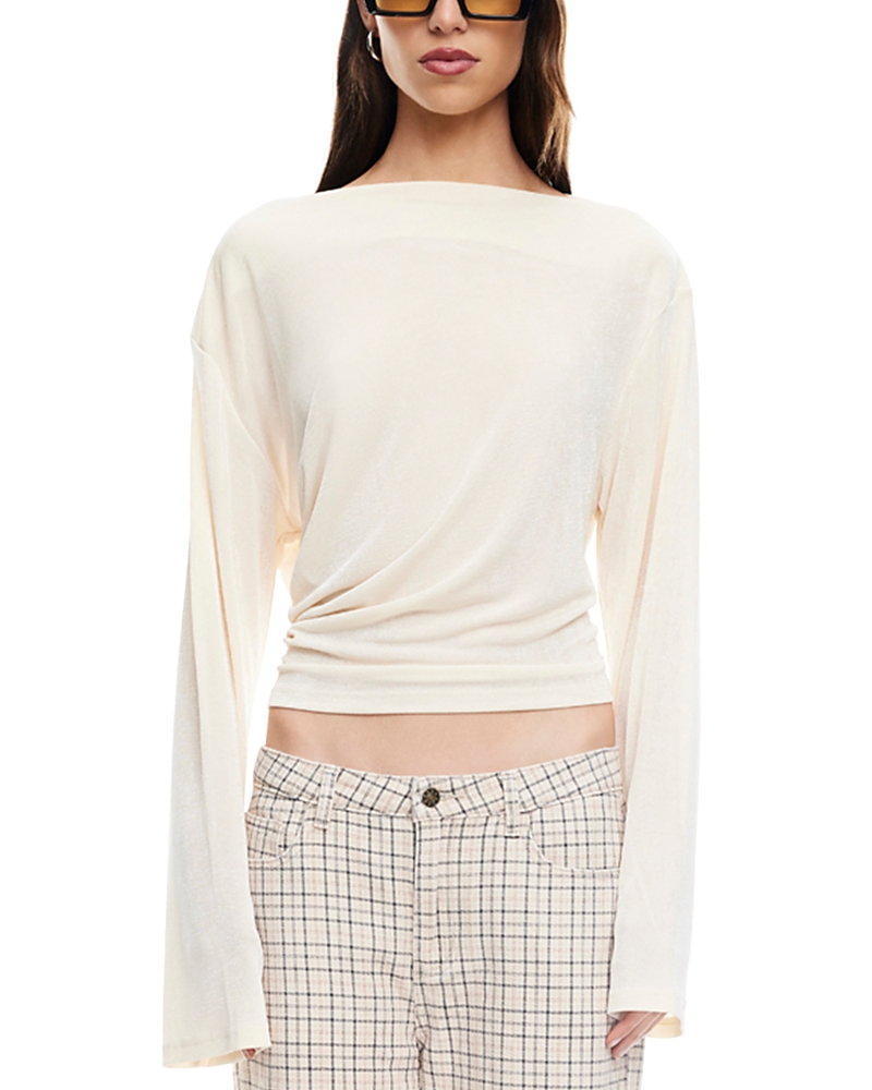 Lioness Tidal Long Sleeve Top In White