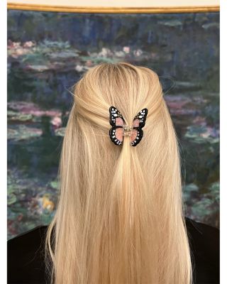 Pink Butterfly Hair Brush & Clip Gift Set