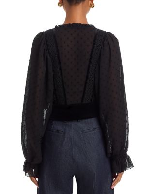 Embellished Clip Dot Top - Exclusive