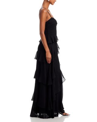 Chiffon Tiered Ruffled Dress - Exclusive 