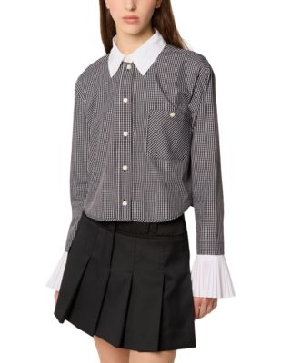 Cotton Shirt with Pleated Cuffs