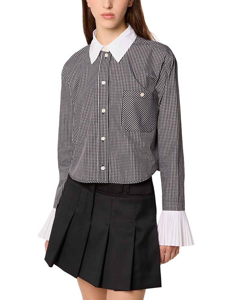Tressé Tresse Cotton Shirt With Pleated Cuffs In Multi