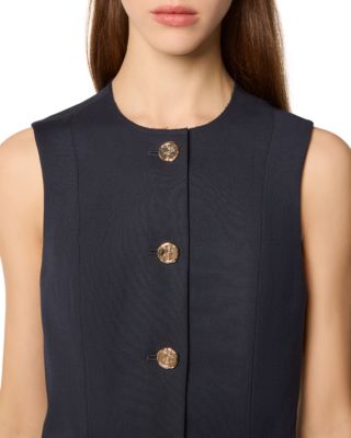 Fitted Sleeveless Blazer