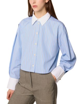Cropped Shirt with Tie