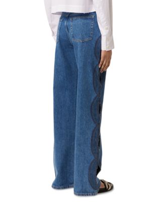 Pouja High Rise Wide Leg Jeans in Blue