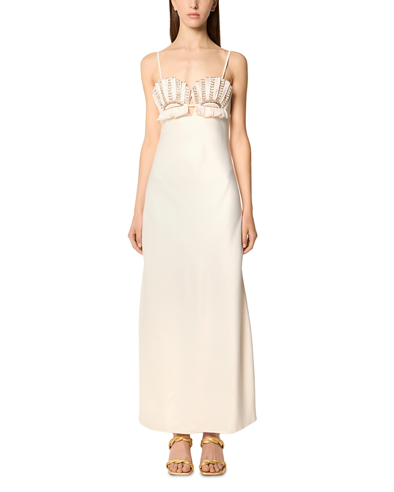 Tressé Tresse Royal Embellished Maxi Dress In Neutral