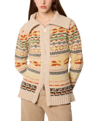 Marosa Jacquard Pattern Cardigan