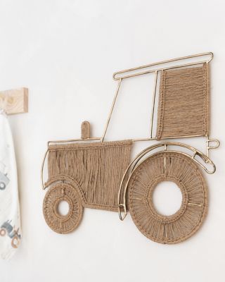 Charlie Farmhouse Tractor Jute Wall D&amp;eacute;cor