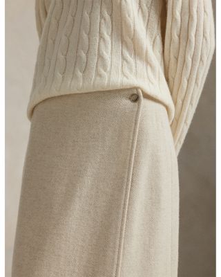 Fringe Herringbone Wrap Skirt