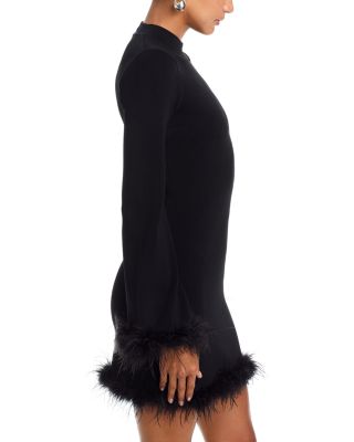 Carly Feather Trim Dress