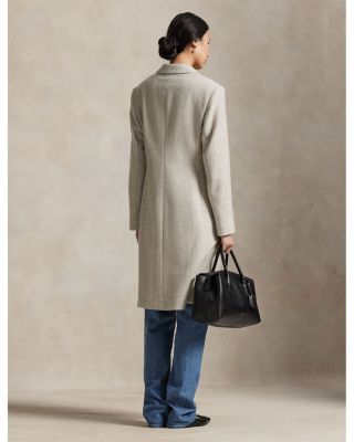 Wool Blend Herringbone Coat