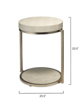 Chester Faux Shagreen Round Side Table