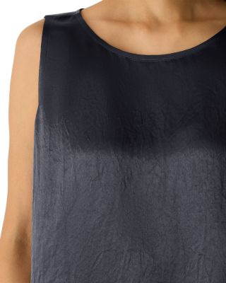 Satin Ballet Neck Shell Top