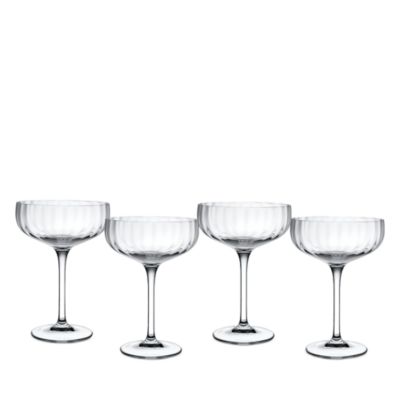 Rose Garden Coupe Champagne Glass, Set of 4