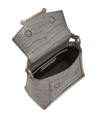 Mosaic Nano Soft Embossed Croc Top Handle Bag