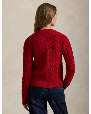 Cable Knit Wool Cashmere Cardigan