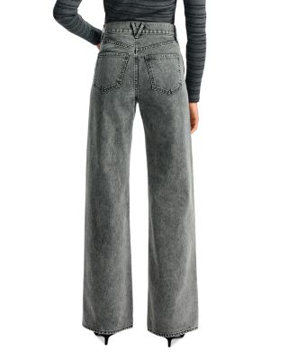Taylor High Rise Wide Leg Jeans in Volcanic Dust