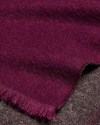 Reversible Solid Scarf with Cut Fringe