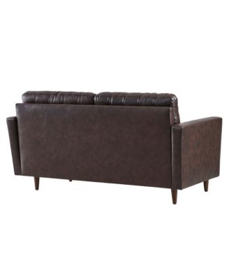 Exalt Tufted Leather Loveseat