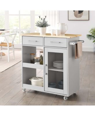 Culinary Kitchen Cart with Towel Bar