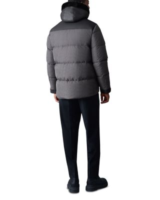 Riley-Mht Removable Shearling Lined Bib Quilted Down Jacket
