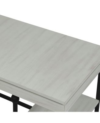 Hudson Steel L-Shape Corner Desk with USBs and Outlets