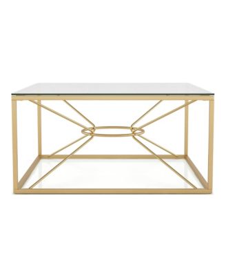 Floyd 35" Glass Top Square Coffee Table