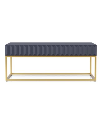 Wisha 48" Metal Frame 2-Drawer Coffee Table