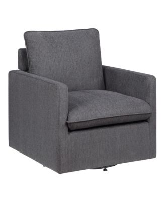 Chester Linen Upholstered Swivel Chair