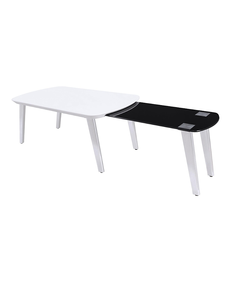 Furniture Of America Hartford 47 Steel Base Expanding Top Coffee Table In White