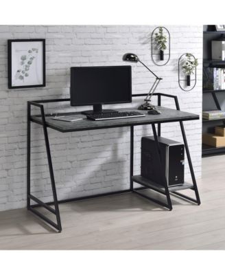 Stark Steel Base 1-Shelf Writing Desk with USBs