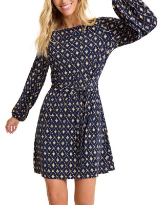 Diamond Cay Long Sleeve Short Dress